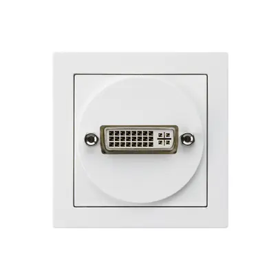 Anschlussdose kallysto A DVI-D mit Schraubanschluss weiss 