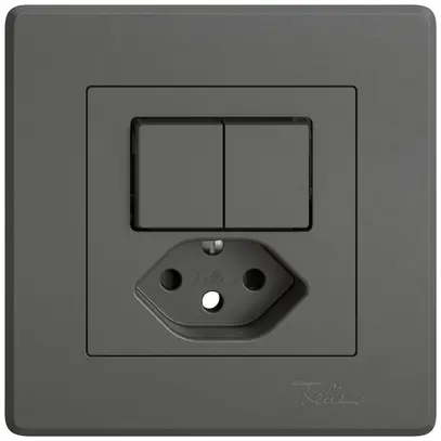 Kit di montaggio INC EDIZIO.liv SNAPFIX® per combi.T13 con 2 tasti shutter grs 