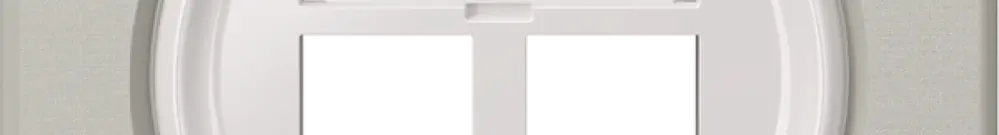 Kit di montaggio Feller Keystone, per uscita diritta, doppio, grigio chiaro 