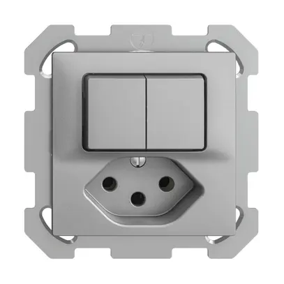 Combinazione INC 2×A-R/1P+T13 EDIZIOdue silver 