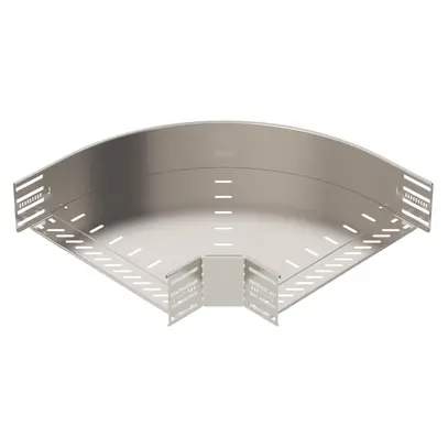 Coude BET RB 90° 110×400mm acier fin A2 brut 