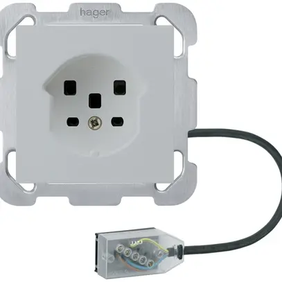 Prise INC HA kallysto type 25 avec bornes enfichables TE gris clair 