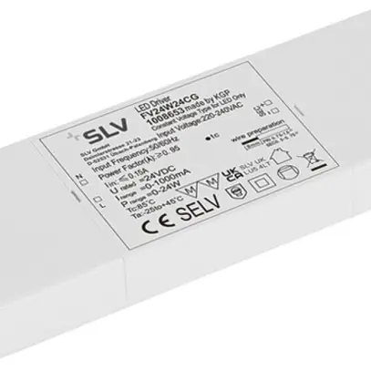Alimentazione LED SLV 24W 24V 1000mA ON/OFF 137×50×15.5mm 
