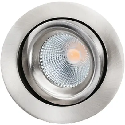 Downlight LED SG Junistar Lux 8W 590lm 930 IP20/IP44 42° VAR Ø94mm argent 