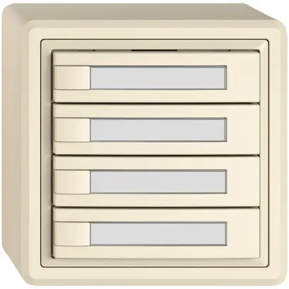 Pulsante KNX RGB AP EDIZIO.liv SNAPFIX® sensore temp.s.LED targ.4× com.1T cr 