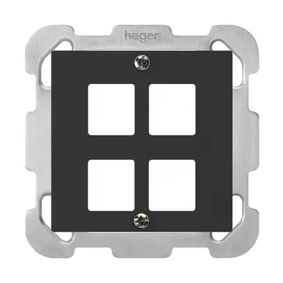 Kit frontal ENC HMS kallysto B pour 4 modules noir 