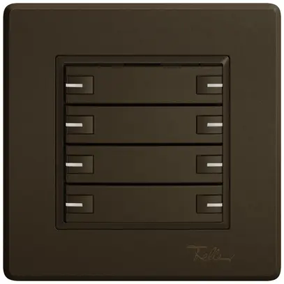 Poussoir KNX RGB ENC EDIZIO.liv SNAPFIX® capteur temp.RGB-LED 8× comm.1T br 