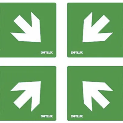 Set di pittogrammi DOTLUX EXIT 1×freccia diag.sinistra/destra alto/bas.set di 4 