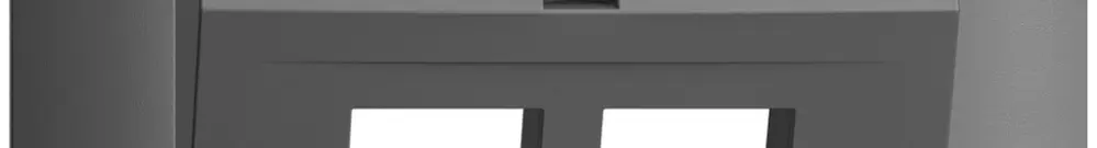 Kit montaggio INS Edue FKE, c.cappa d.uscita obliqua, p.2×Keystone, grigio scuro 