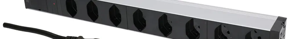 Presa multipla PDU 19" MH maxCONNECT 8×T13 1UA Td 3×1.5mm² 3m alu/nero 