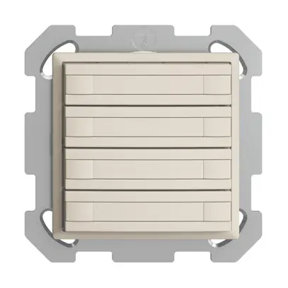 Poussoir KNX RGB ENC EDUE, 250mW, s.LED, papier, 4×poussoir, com.2×touches crema 
