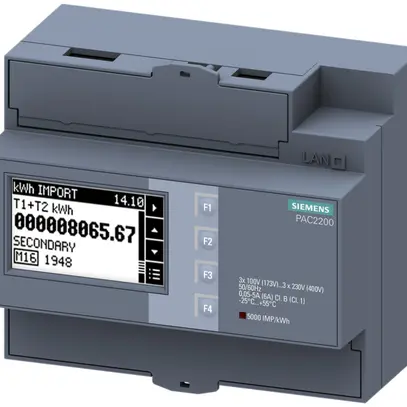 Appareil de mesure d'énergie AMD Siemens SENTRON PAC2200 3×5A ModbusTCP MID 