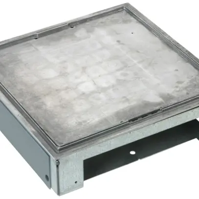 Scatola a strappo h=82…110mm bordo tappeto per canale a filo 50×200mm 