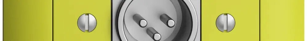 Prise ENC XLR avec fiche EDIZIOdue lemon 