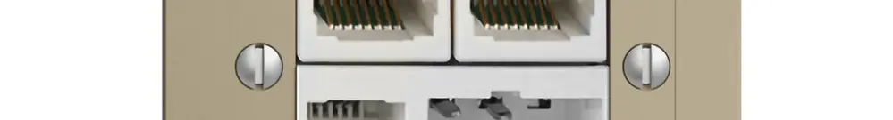 Scatola INC T+T/2×RJ45/RJ11/u ADSL ITplus EDIZIOdue sand 