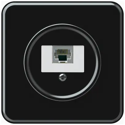 UP-Anschlussdose origin RJ45 8(4) Kat.6 gerade geschirmt 92×92mm schwarz 
