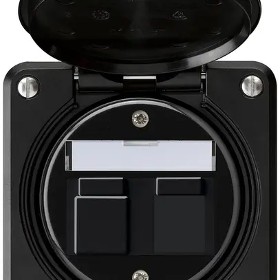 Kit de montage ENC robusto IP55 plat noir pour 2×Keystone pour combinaison 