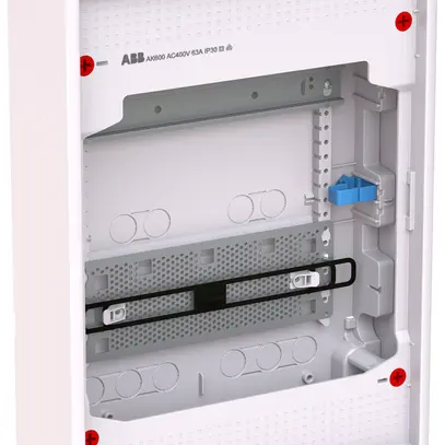 Distributeur media AP ABB AK620MB Basic, 2 rangées, 453×339×99mm, blanc 