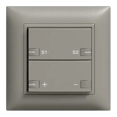 Tasto INC ZEP dimmer-scena 1c/2t con LED EDIZIOdue grigio scuro 