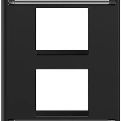 EB-Montageset Feller FLF, Auslass gerade, für 2×Keystone, schwarz 