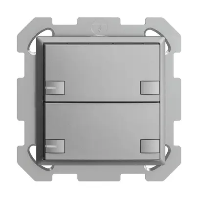 UP-KNX-Taster RGB EDUE, 250mW, m.RGB-LED, 2×Taste, 2×Tastenb., si 
