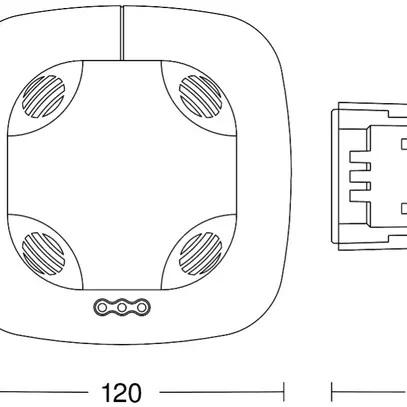 Rilevatore di presenza INS Steinel DualTech US+PIR COM1 360° h=2.8m Ø10m 