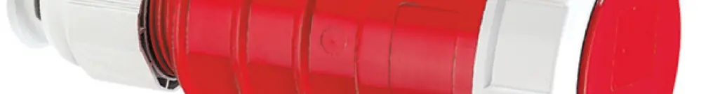 Prise mob.CEE Bals 5P 32A 400V 6h rouge IP67 nick.QC.TE-Plus 