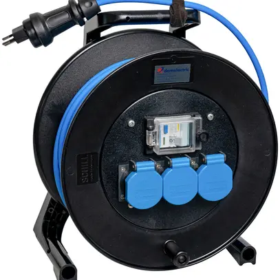 Avvolgicavo DEM DB25970 1×FI 3×T13 3×1.5mm² 50m spina T12 