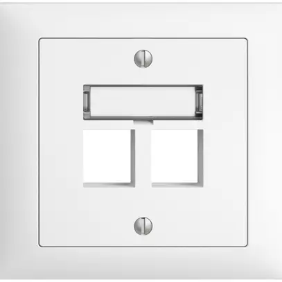 Kit montaggio INS EDIZIOdue FKE, uscita dritta, per 2×Keystone, bianco 