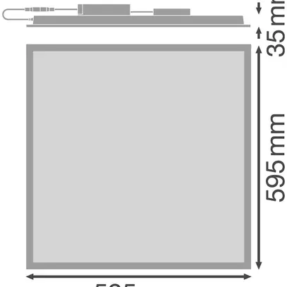 EB-LED-Deckenleuchte PANEL PERFORMANCE 600 UGR ZBVR, 36W 4320lm 4000K weiss 