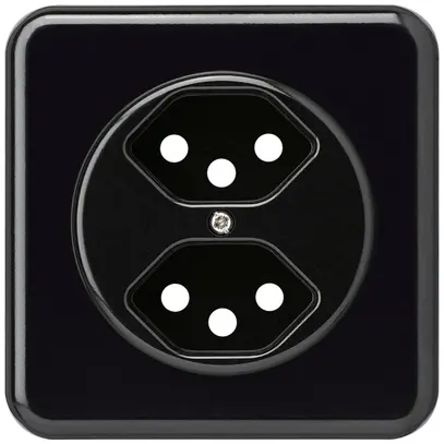Kit front. INC basico 2×tipo 13 nero 86×86mm con protezione bambini 
