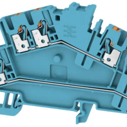 Borne multi-étage Weidmüller A2T PUSH IN 2.5mm² 2 étages bleu 