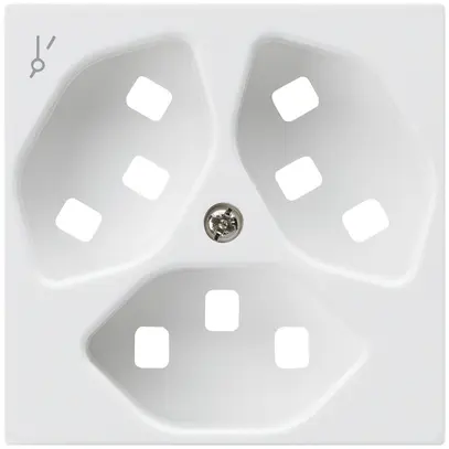 Plaque frontale pour prise Hager kallysto 3×T23 1×S H blanc ultra 