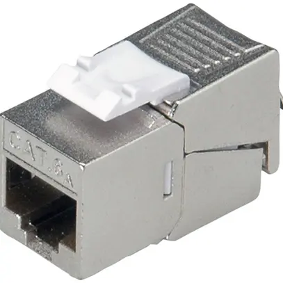 Modulo di raccordo ROLINE RJ45/s cat.6A Keystone SLIM argento 