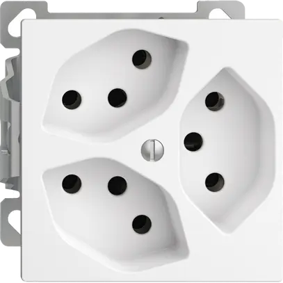 Presa AP EDIZIOdue 3×T13 bianco 3×S interno per combinazione 