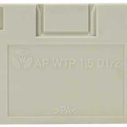 Paroi de fermeture Wieland AP, p.bornes de jonction WTP 1.5 D1/2…, 55.2mm gris 