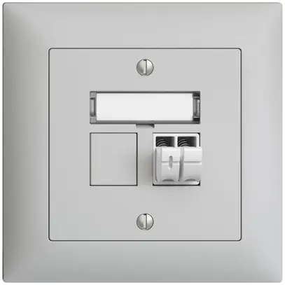 Presa audio INC Push Type EDIZIOdue FMI, 1×, kit di dicitura, grigio chiaro 