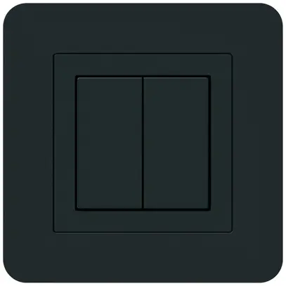 Pulsante KNX INC Hager BA kallysto.trend C doppio 94×94mm nero 