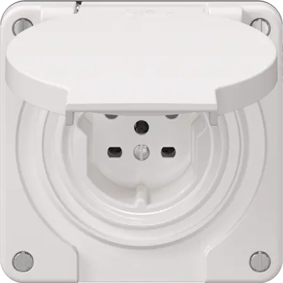 Prise NEVO N.CO, 1×T15, IP21, blanc 
