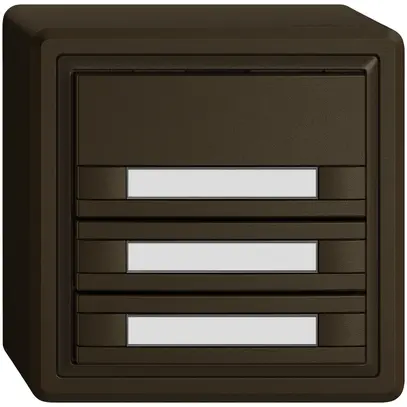Poussoir KNX RGB AP EDIZIO.liv SNAPFIX® capteur temp.s.LED étiqu.3× comm.2T br 