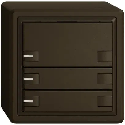 Poussoir KNX RGB AP EDIZIO.liv SNAPFIX® capteur temp.RGB-LED 3× comm.2T br 