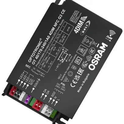 Alimentazione LED Osram OT 40W 15…56V 150…1050mA DALI 123×79×33mm 