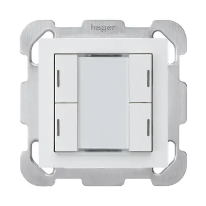 UP-Taster kallysto B KNX 4× RGB LED s/e-link weiss 