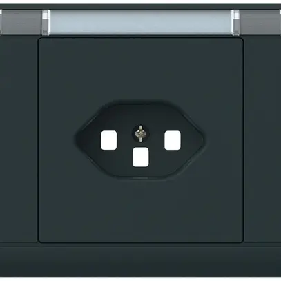 Kit frontal INC kallysto, pour prise INC 1×type 23, a.porte-étiquette, noir 