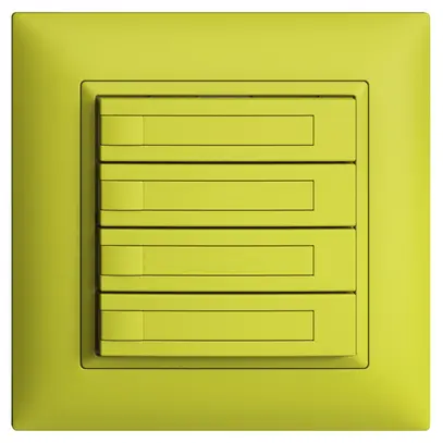 Pulsante KNX RGB INC EDUE FMI, 250mW, s.LED, c.carta, 4×pulsante, 1×tasto, lem 