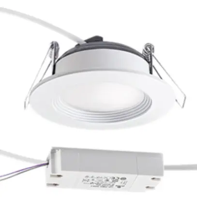 Downlight LED ESYLUX ELSA Ø68 1…10V 5W 3000K, blanc 