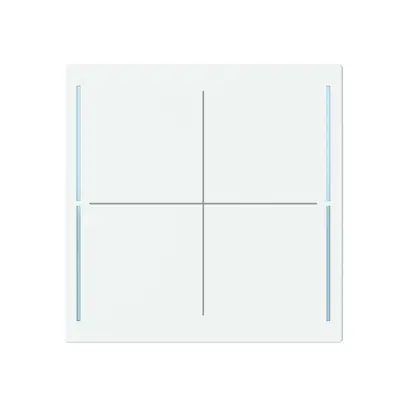 Couverture de poussoir ABB SIDUS touch 4-fois blanc 