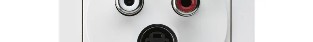 Presa di raccordo kallysto A S-video+audio RCA bianco 