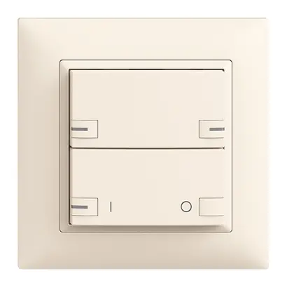 Set frontale INC EDIZIOdue zepAIR ON/OFF 1C senza designazione con LED crema 