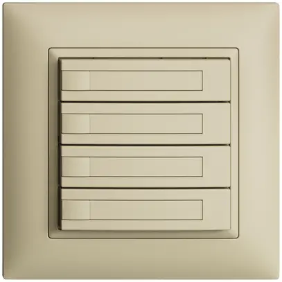Pulsante INC KNX 4×EDIZIOdue vanille RGB senza LED con inserto carta 
